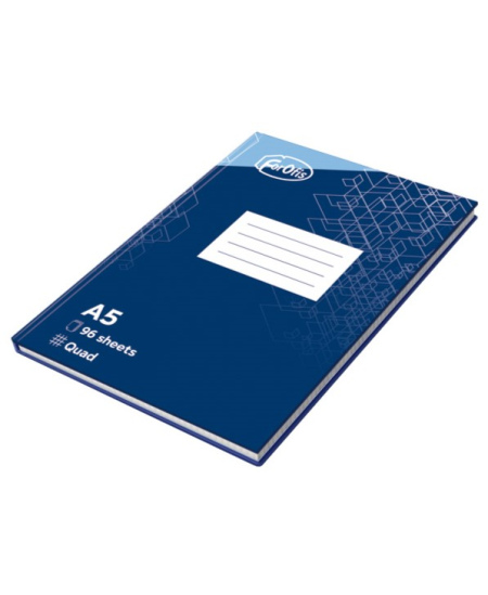 Kõvakaaneline märkmik FOROFIS, A5, 96 lehte, ruudustikuga