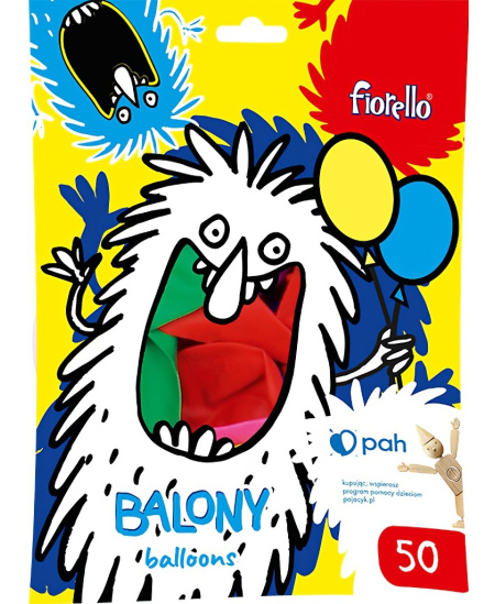Õhupallid FIORELLO, pastellvärvid, 30 cm, 50 tk.