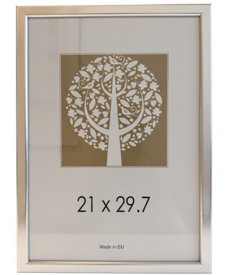 Pildiraam, puidust, 21x30 cm (A4), hõbedane