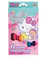 Värvipliiatsid HELLO KITTY Pastel Jumbo, 12 värvi