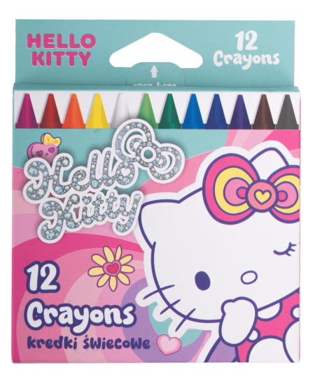 Vahakriidid HELLO KITTY Pastel, 12 värvi