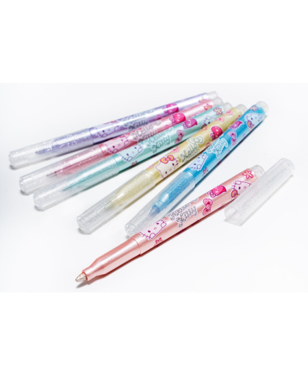 Läikega markerid HELLO KITTY Pastel, 6 pastelset värvi