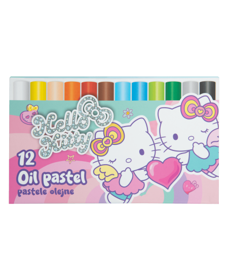 Õlipastellid HELLO KITTY Pastel, 12 tk