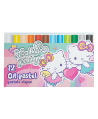 Õlipastellid HELLO KITTY Pastel, 12 tk