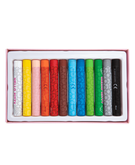 Õlipastellid HELLO KITTY Pastel, 12 tk