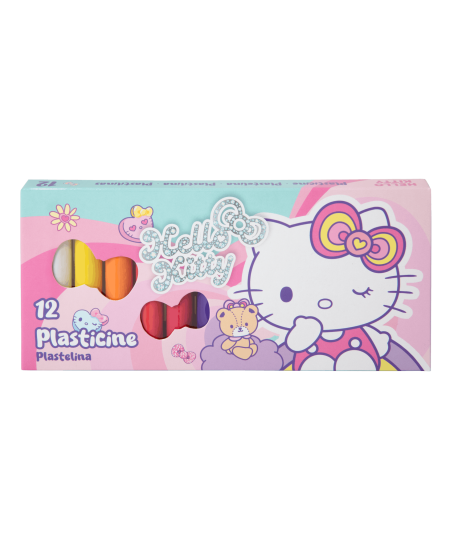 Plastiliin HELLO KITTY Pastel, ümar, 12 värvi