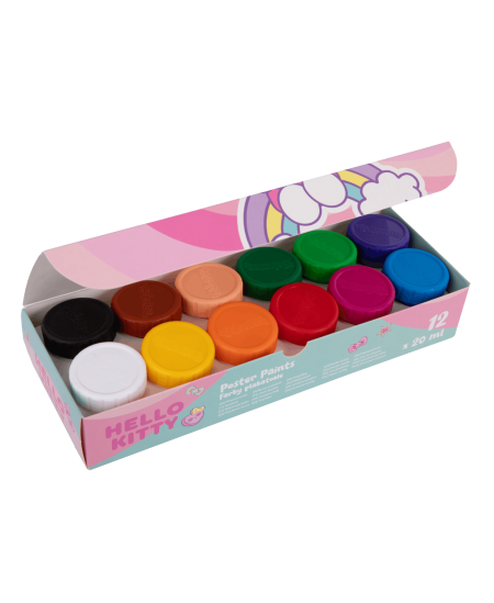 Guaššvärvid HELLO KITTY Pastel, 12 värvi 20 ml