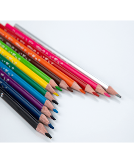 Värvipliiatsid KUROMI, kolmnurksed, 12 värvi