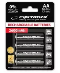 Laetavad patareid ESPERANZA HR6 (AA), 2600 mAh, 4 tk