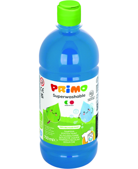 Väga hästi mahapestav guaššvärv PRIMO, taevasinine, 750 ml