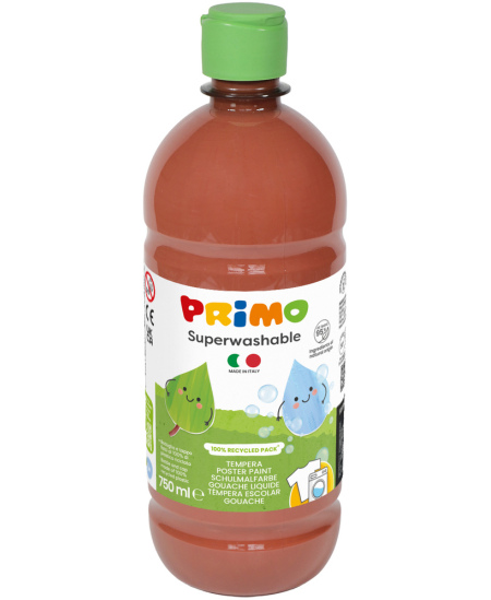 Väga hästi mahapestav guaššvärv PRIMO, pruun, 750 ml