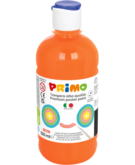 Premium guaššvärv PRIMO, fluorestseeruv oranž, 500 ml