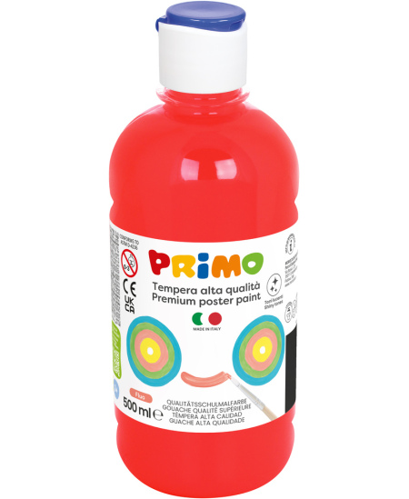 Premium guaššvärv PRIMO, fluorestseeruv punane, 500 ml