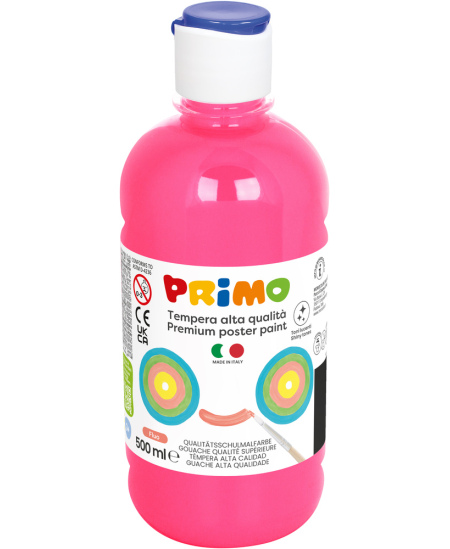 Premium guaššvärv PRIMO, fluorestseeruv erkroosa, 500 ml