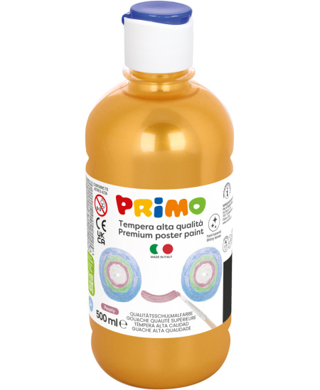 Premium guaššvärv PRIMO, pärlmutter kollane, 500 ml
