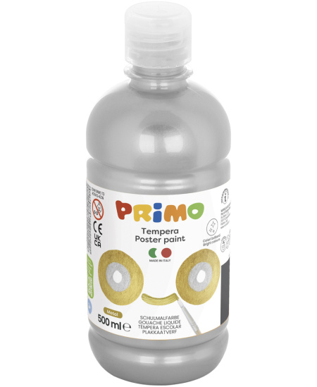 Guaššvärv PRIMO, hõbedane, 500 ml