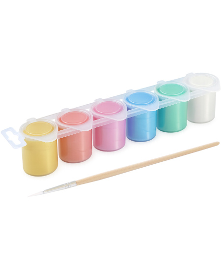 Guaššvärv PRIMO, 6 pärlmutter värvi x 25 ml, koos pintsliga