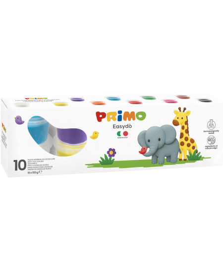 Modelleerimispasta PRIMO, 10 värvi x 100 g