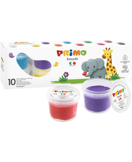 Modelleerimispasta PRIMO, 10 värvi x 100 g