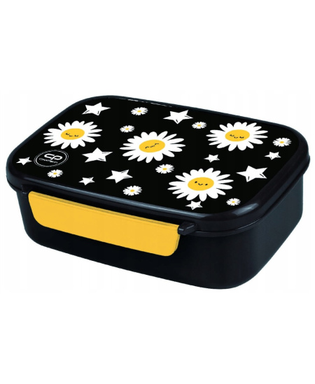 Lõunasöögikarp COOLPACK Foodyx Daisy Black, vahesektsiooniga