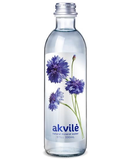 Mineraalvesi AKVILĖ, 330 ml, klaas, gaseerimata