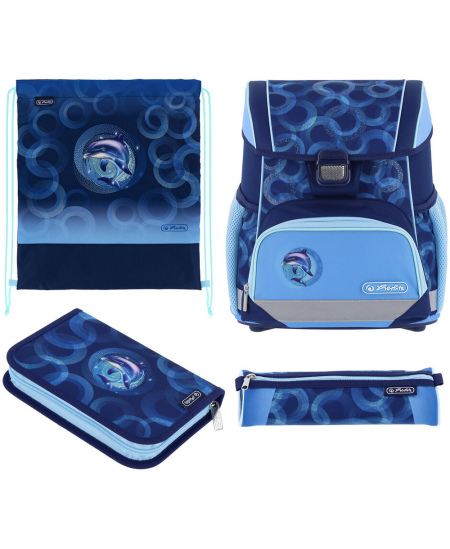 Seljakott koos lisadega HERLITZ Loop Plus Dolphin Ride