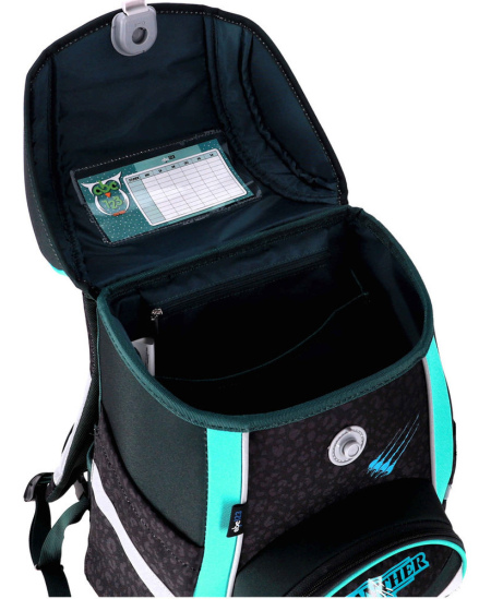 Seljakott lisatarvikutega ABC123 Ergo Premium Panther, 4-osaline