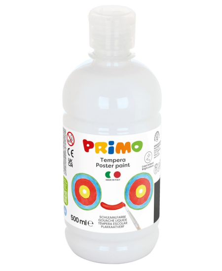 Guaššvärv PRIMO, valge, 500 ml