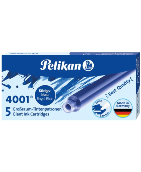 Tindikassetid PELIKAN, GTP/5, sinised, pikad, 5 tk