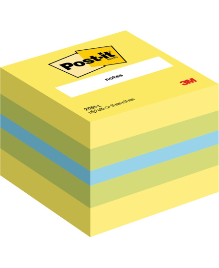 Märkmelehtede minikuubik POST-IT, 51x51 mm, 400 lehte, roosad toonid