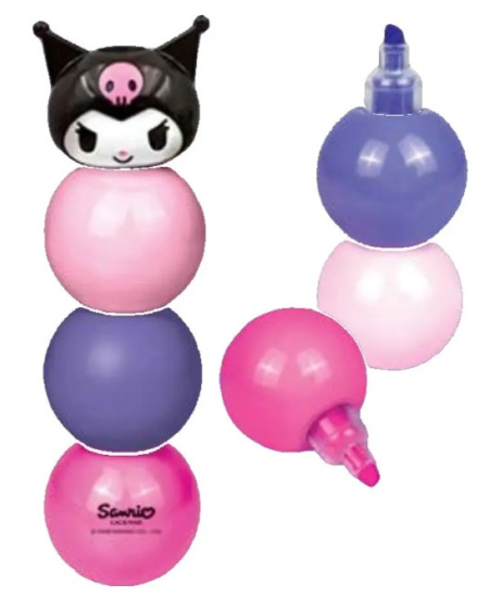 Kerakujulised markerid KUROMI, 3 värvi
