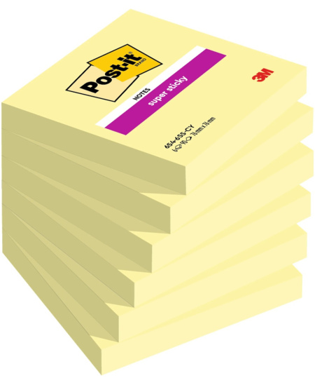 Eriti kleepuvad märkmelehed POST-IT Super sticky, 76x76 mm, 90 lehte, kollane