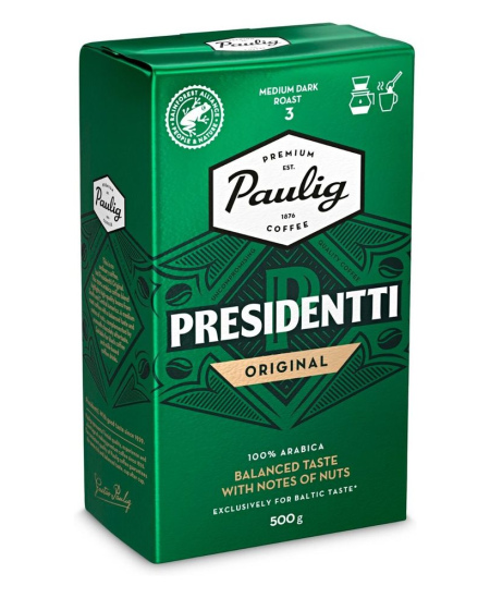 Jahvatatud kohv PAULIG Presidentti Original, 500 g