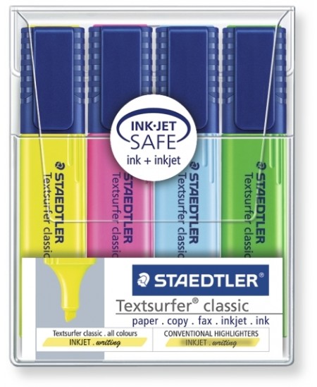 Tekstimarkerite komplekt STAEDTLER Textsurfer Classic, 4 värvi