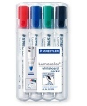 Markerite komplekt valgele tahvlile STAEDTLER Lumocolor 351, 4 värvi