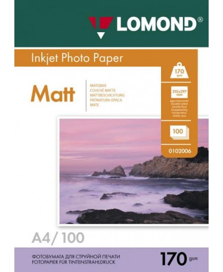 Fotopopierius LOMOND, 170 g/m2, A4, matinis, 100 lapų