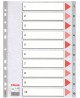 Vahelehted plastist ESSELTE, 1-10, ühevärvilised, A4