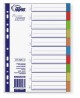 Vahelehted plastist FORPUS, 1-10, värvilised, A4