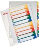 Vahelehted plastist ESSELTE, 1-10, värvilised, trükitavad, A4 +