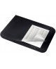 Lauamatt LEITZ PLUS läbipaistva klapiga, 400 x 530 mm, must