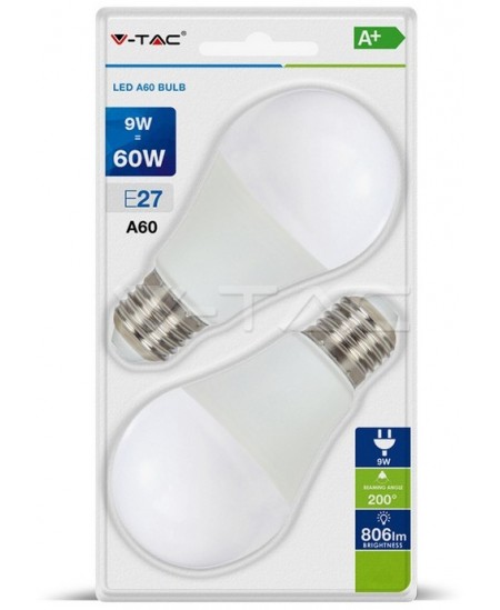 LED-lamp, E27, 9W, 3000K, kera