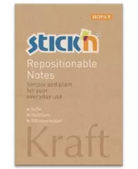 Lipnūs lapeliai SRTICK´N Kraft, 76x51mm, 100 lapelių